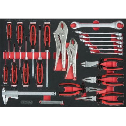 KS TOOLS 711.1023 - Jeu de pinces et tournevis en module 1/1 SCS (23 pcs.)