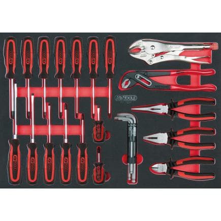 KS TOOLS 711.1027 - Jeu de tournevis et de pinces en module SCS 1/1 (27 pcs.)