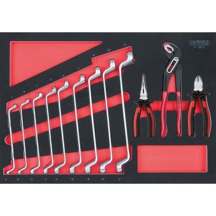 KS TOOLS 711.2012 - Jeu de clés et de pinces en module 1/1 SCS (12 pcs.)