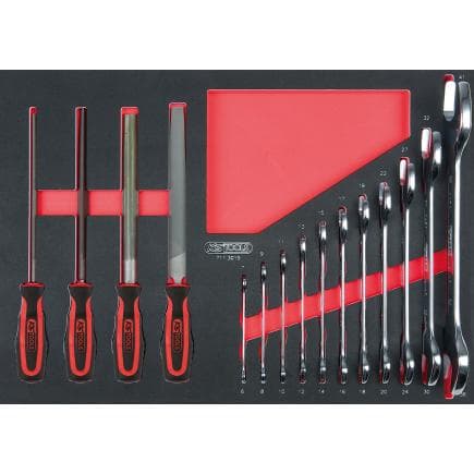 KS TOOLS 711.3015 - Jeu de clés et limes en module 1/1 SCS (15 pcs.)
