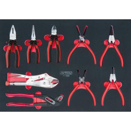 KS TOOLS 711.5009 - Jeu de pinces en module 1/1 SCS (9 pcs.)