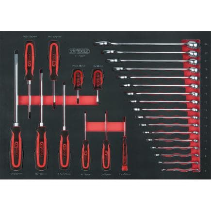 KS TOOLS 711.5027 - Jeu de clés mixtes en module 1/1 SCS (27 pcs.)