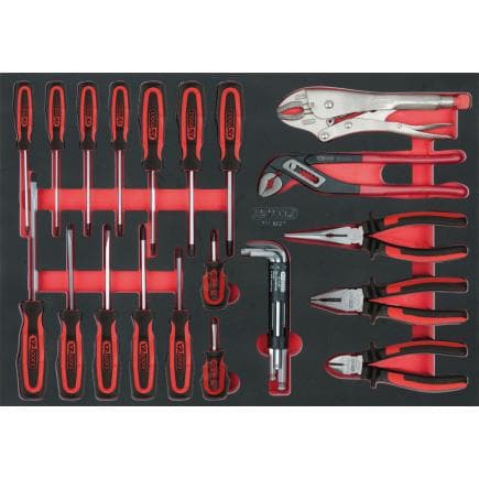 KS TOOLS 711.6027 - Jeu de tournevis et de pinces en module SCS 1/1 (27 pcs.)