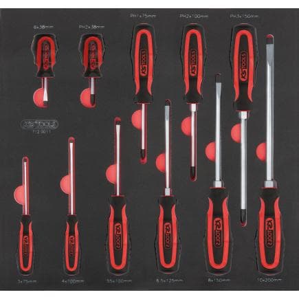 KS TOOLS 712.0011 - Jeu de tournevis ERGOTORQUEplus en module 2/3 (11 pcs.)