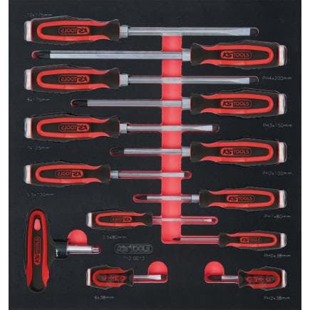 KS TOOLS 712.0013 - Jeu de tournevis ERGOTORQUEmax en module 2/3 (13 pcs.)