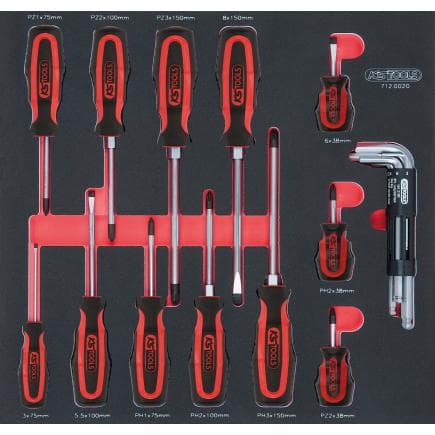 KS TOOLS 712.0020 - Jeu de tournevis ERGOTORQUEplus en module 2/3 (20 pcs.)