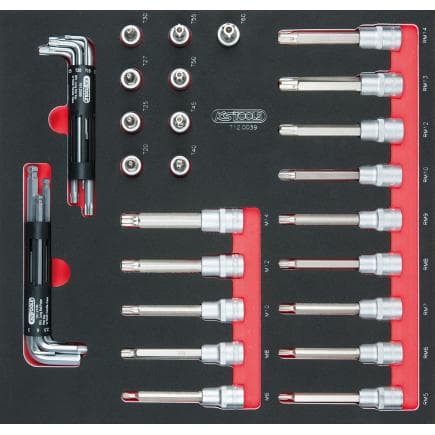 KS TOOLS 712.0039 - Jeu de clés à douilles 1/2" en module 2/3 (39 pcs.)