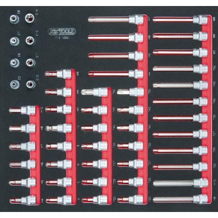 KS TOOLS 712.1052 - Jeu de clés à douille 3/8" en module 2/3 (49 pcs.)