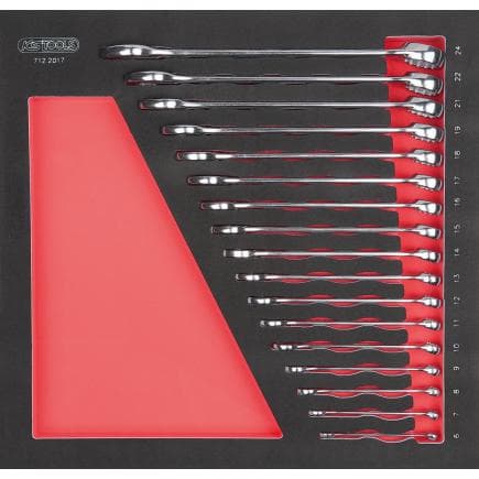KS TOOLS 712.2017 - Jeu de clés mixtes en module 2/3 (17 pcs.)