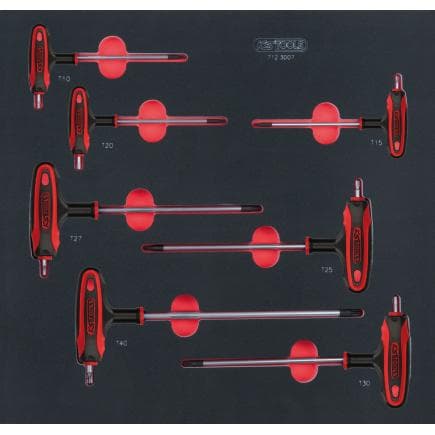 KS TOOLS 712.3007 - Jeu de clés Torx à fente en T ERGOTORQUEplus en module 2/3 (7 pièces)