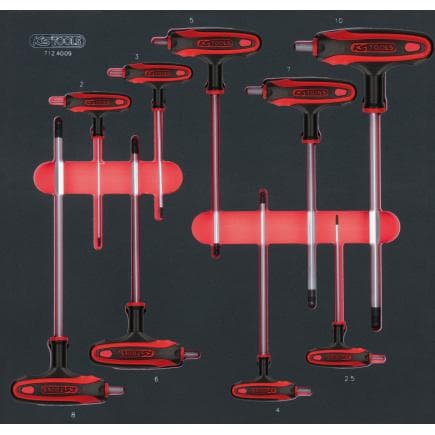 KS TOOLS 712.4009 - Jeu de clés en T ERGOTORQUEplus en module 2/3 (9 pcs.)