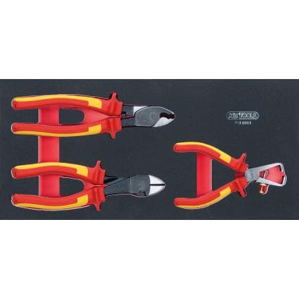 KS TOOLS 713.0003 - Jeu de pinces isolées VDE en module 2/3 (3 pcs.)