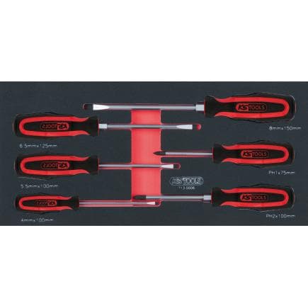 KS TOOLS 713.0006 - Jeu de tournevis ERGOTORQUEplus® en module 1/3 (6 pcs.)