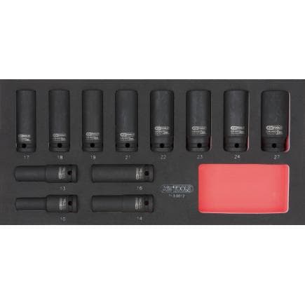 KS TOOLS 713.0012 - Jeu de clés à douilles à chocs 1/2" module 1/3 (12 pcs.)