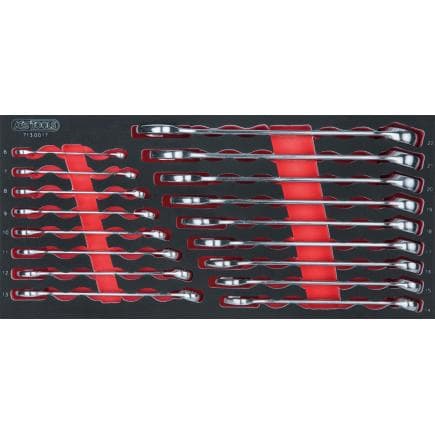 KS TOOLS 713.0017 - Jeu de clés mixtes en module 1/3 (17 pcs.)