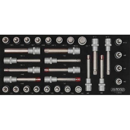KS TOOLS 713.0032 - Coffret de douilles 1/2" en module 1/3 (32 pcs.)