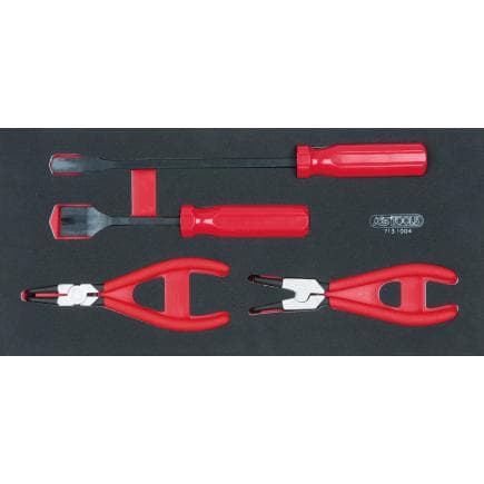 KS TOOLS 713.1004 - Jeu de pinces et grattoir en module 1/3 SCS (4 pcs.)