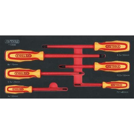 KS TOOLS 713.2006 - Jeu de tournevis VDE en module 1/3 SCS (6 pcs.)