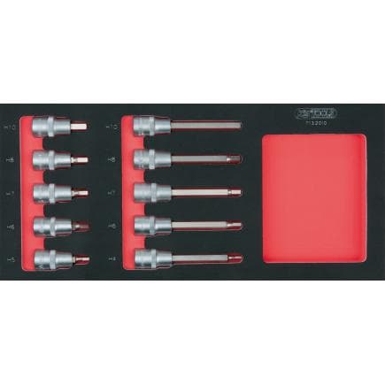 KS TOOLS 713.2010 - Jeu de douilles 1/2" en module 1/3 SCS (10 pcs.)