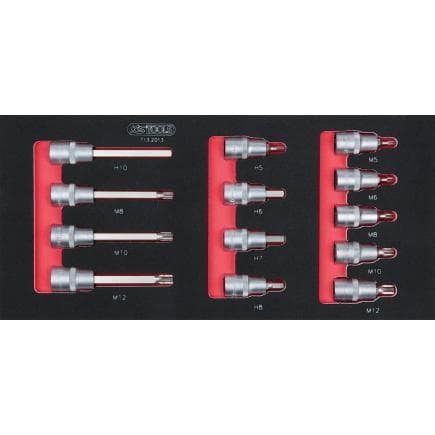 KS TOOLS 713.2013 - Jeu de clés à douille 1/2" en module 1/3 SCS (13 pcs.)