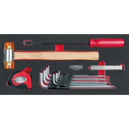KS TOOLS 713.2014 - Jeu d'outils universels en module 1/3 SCS (14 pcs.)