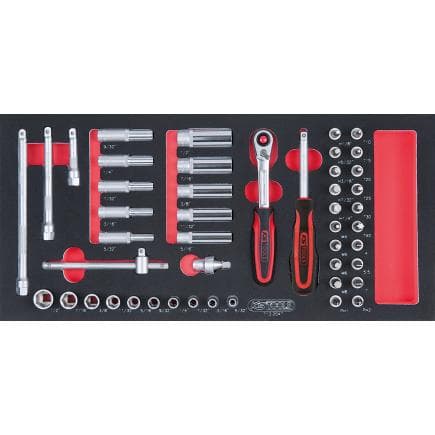 KS TOOLS 713.2047 - Clés à douille 1/4" série SCS en module 1/3 SCS (47 pcs.)
