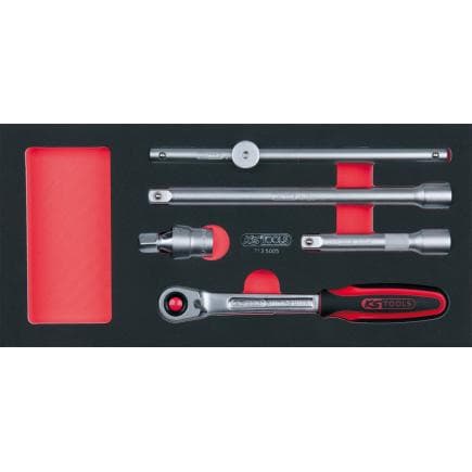 KS TOOLS 713.5005 - Jeu de clés à douille 1/2" en module 1/3 SCS (5 pcs.)
