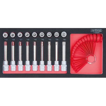 KS TOOLS 713.4019 - Jeu de clés à douille en module 1/3 SCS (19 pcs.)