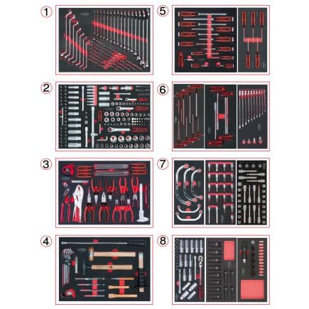 KS TOOLS 713.9418 - Coffret de modules universels à 8 tiroirs avec 418 outils de haute qualité
