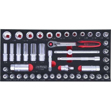 KS TOOLS 713.4046 - Jeu de clés à douilles 3/8" module 1/3 SCS (46 pcs.)
