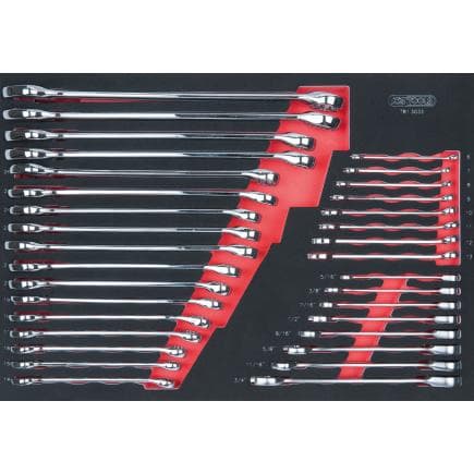 KS TOOLS 781.3033 - Jeu de clés mixtes CHROMEplus en module SCS 1/1 (37 pcs.)