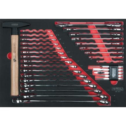 KS TOOLS 781.4031 - Jeu de clés et marteau en module 1/1 SCS (31 pcs.)