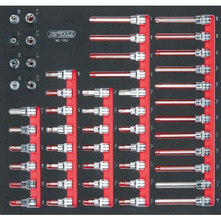 KS TOOLS 782.1052 - Jeu de clés à douilles CHROMEplus 3/8" en module 2/3 SCS (52 pcs.)