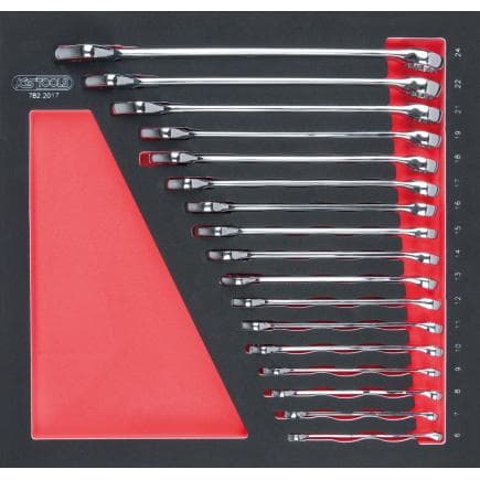 KS TOOLS 782.2017 - Jeu de clés mixtes CHROMEplus en module 2/3 SCS (17 pcs.)