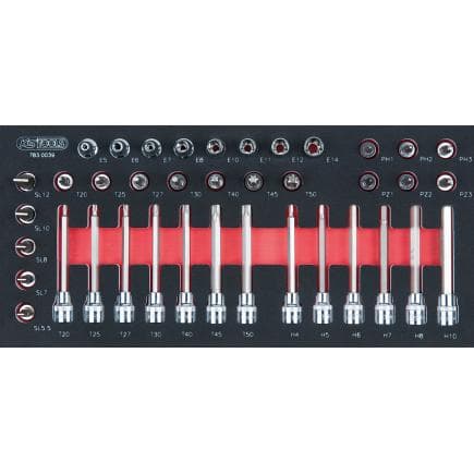 KS TOOLS 783.0039 - Jeu de clés à douille CHROMEplus 3/8" en module 1/3 SCS (39 pcs.)