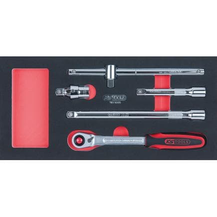 KS TOOLS 783.5005 - Jeu de clés à douille CHROMEplus 1/2" en module 1/3 SCS (5 pcs.)