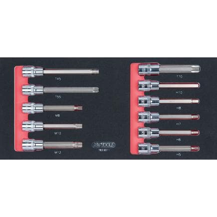 KS TOOLS 783.9011 - Jeu de clés à douilles CHROMEplus 1/2" en module 1/3 SCS (11 pcs.)