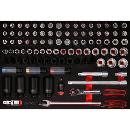 KS TOOLS 811.1095 - Jeu de clés à douille 1/2" dans insert en mousse (95 pcs.)