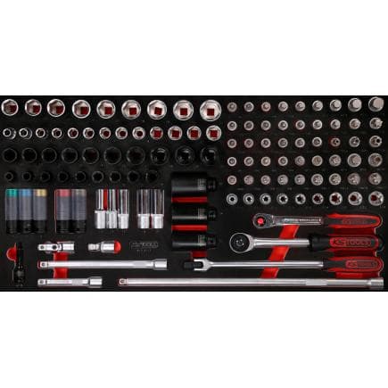 KS TOOLS 813.0117 - Jeu de clés à douille 1/2" dans insert en mousse (117 pcs.)
