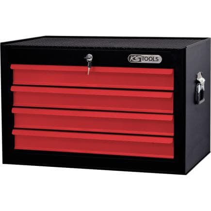 KS TOOLS 836.0014 - Coffre de servante avec 4 tiroires NOIR/ROUGE BASICplus