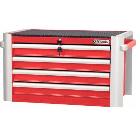 KS TOOLS 886.0014 - Commode intégrable ULTIMATE RED/SILVER avec 4 tiroirs