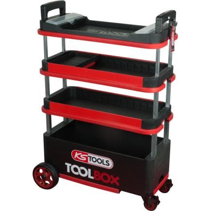 KS TOOLS 895.0015 - TOOLBOX Servantes d‘atelier / chariot de montage, escamotables, verrouillables