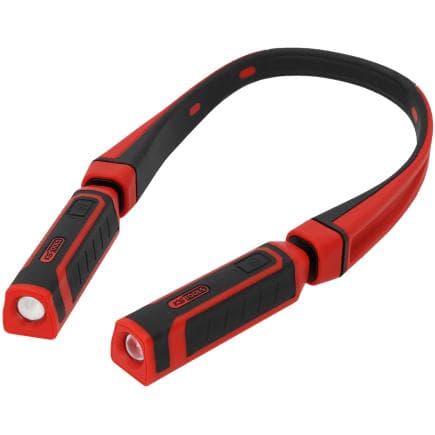 KS TOOLS 150.4630 - Lampe de cou eQi UltimateBEAM 2 en 1 avec deux lampes de travail amovibles de 180 lumens chacune
