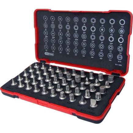 KS TOOLS 911.1850 - Jeu de douilles à embout 1/4" extra courtes (50 pcs.)