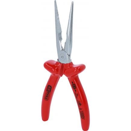 KS TOOLS 117.1291 - 1000V Pince à bec demi-rond, droite