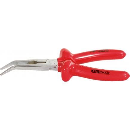 KS TOOLS 117.1294 - VDE Pince à bec demi-rond, coudée