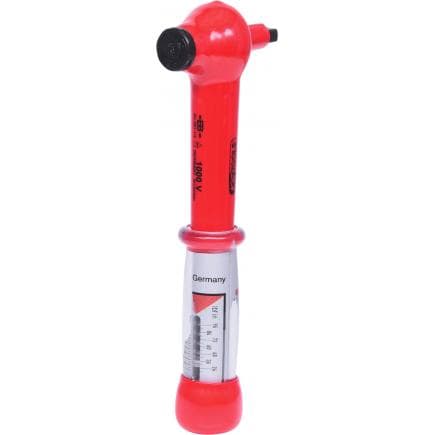 KS TOOLS 117.1400 - Mini-clé dynamométrique 1/4" avec revêtement isolant et cliquet réversible