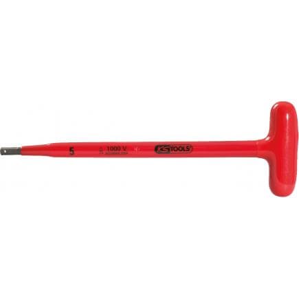 KS TOOLS 117.1677 - Clé mâle à six pans creux poignée en T avec revêtement isolant