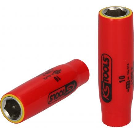 KS TOOLS 117.2343 - Douille 1/4" avec revêtement isolant, longue