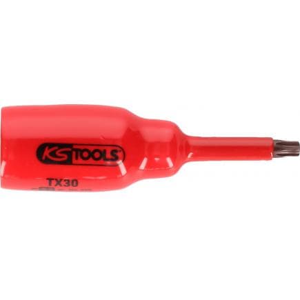 KS TOOLS 117.2434 - Douille tournevis 1/2" avec revêtement isolant pour vis Torx, courte